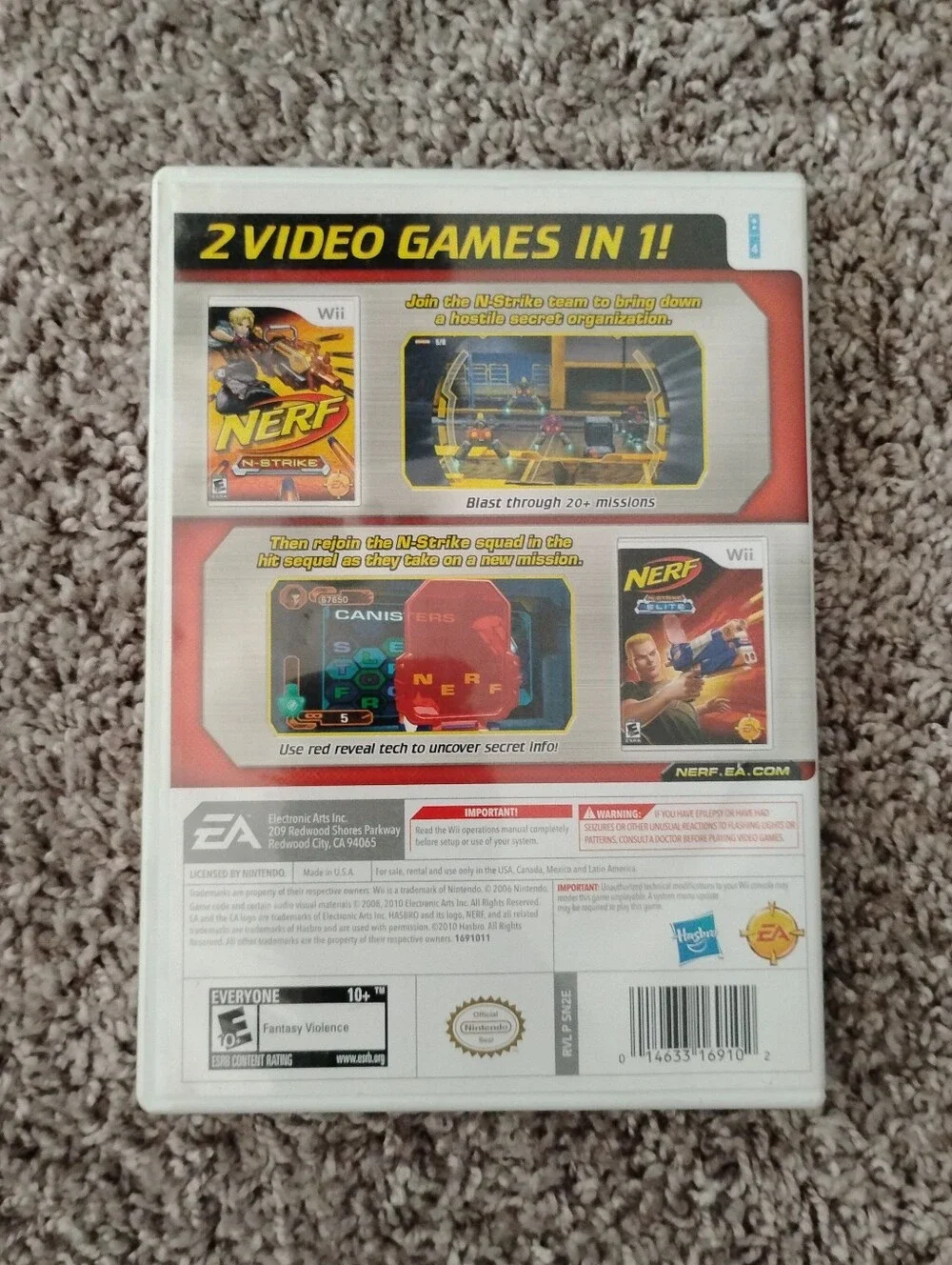NERF N-Strike Double Blast Bundle (Nintendo Wii) - Complete CIB